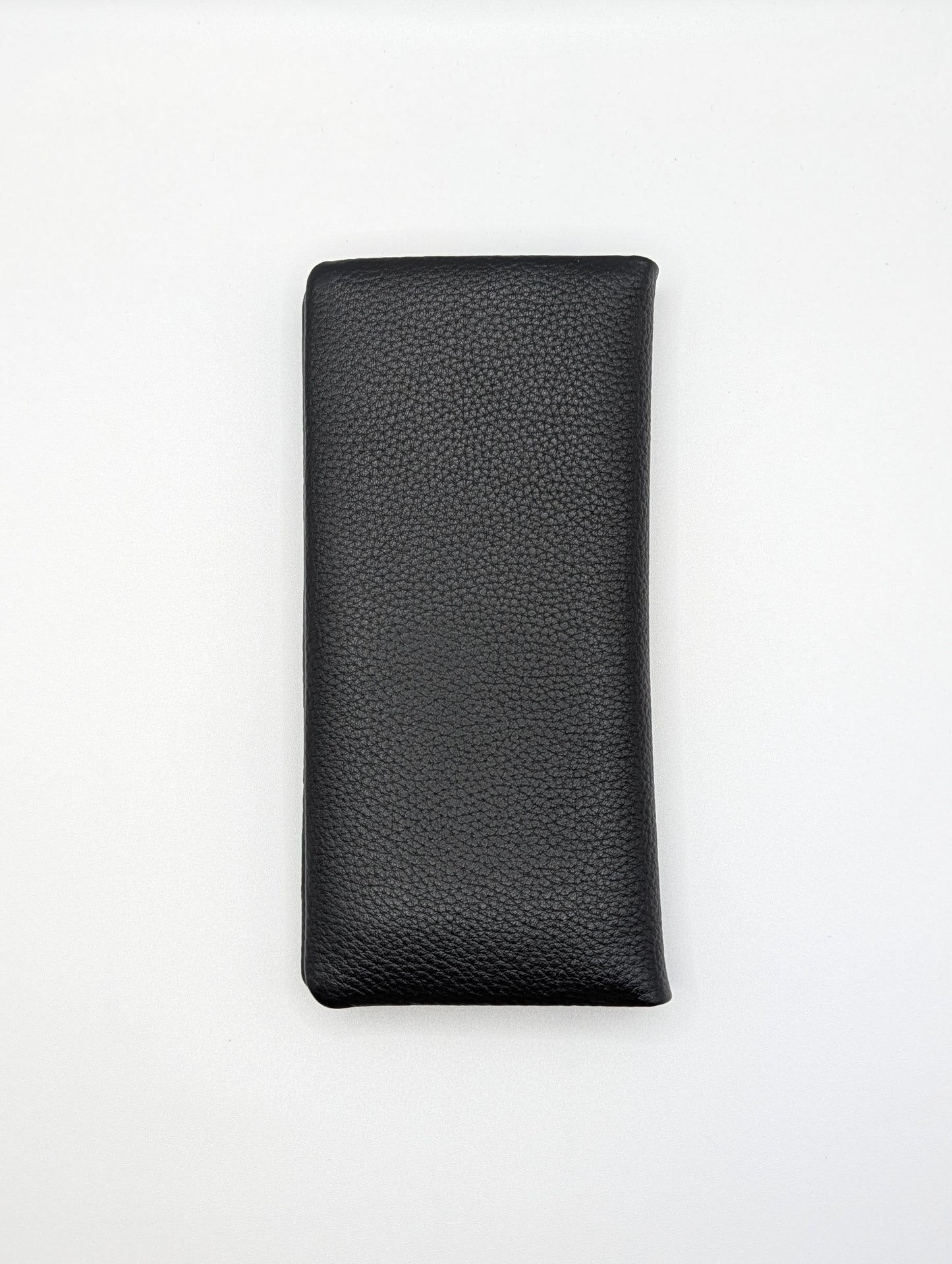 Top Grain Leather Long Wallet - Black