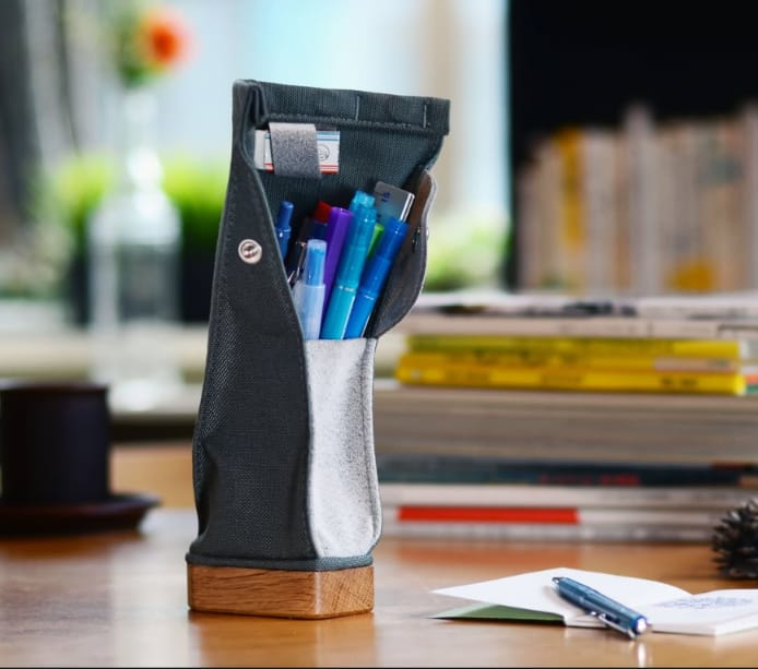 Charcoal/Mix Grey Wood Base Standing Case