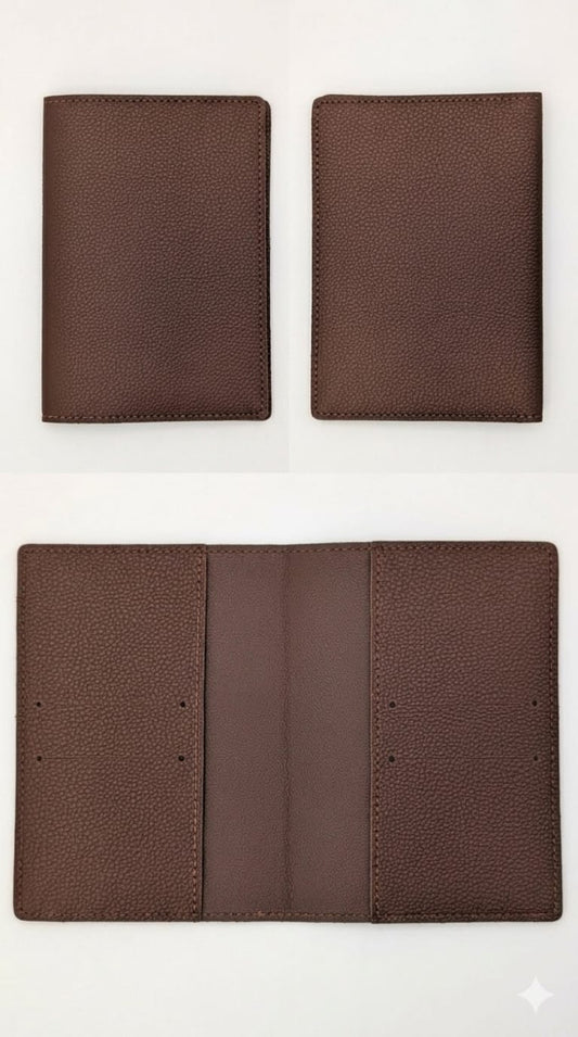 Vegan Leather Passport Holder/Organizer - Dark Chocolate