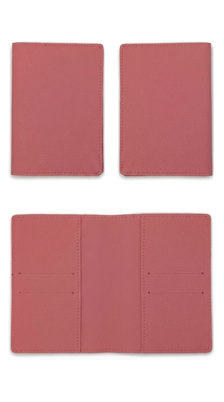 Vegan Leather Passport Holder/Organizer - Hot Pink