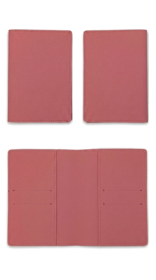 Vegan Leather Passport Holder/Organizer - Hot Pink