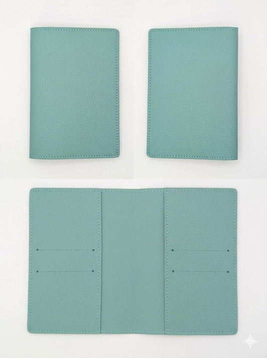 Vegan Leather Passport Holder/Organizer - Mint