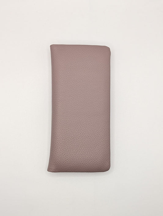 Top Grain Leather Long Wallet - Taro colour