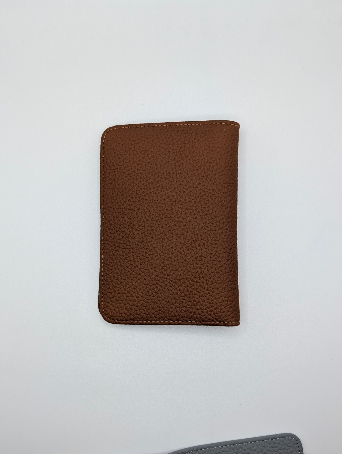 FULL Grain Leather Passport Holder - Brown