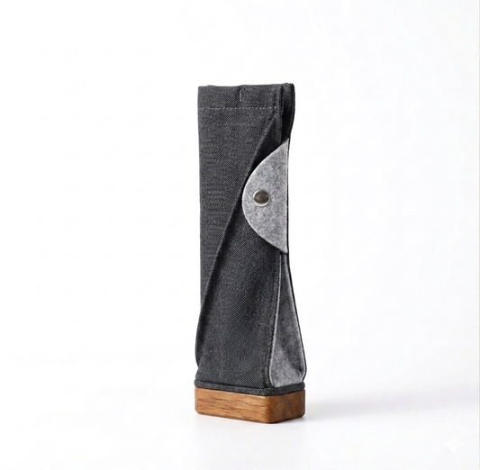 Charcoal/Mix Grey Wood Base Standing Case
