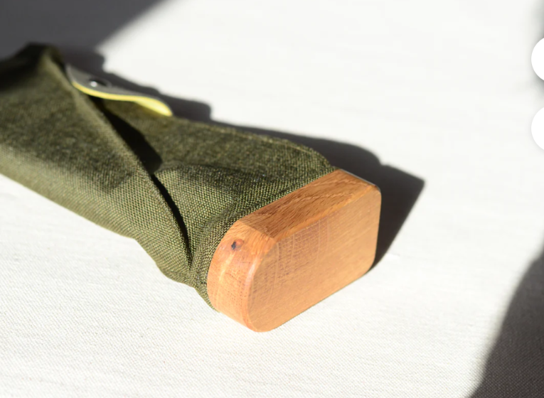 Khaki/Lime Wood Base Standing Case