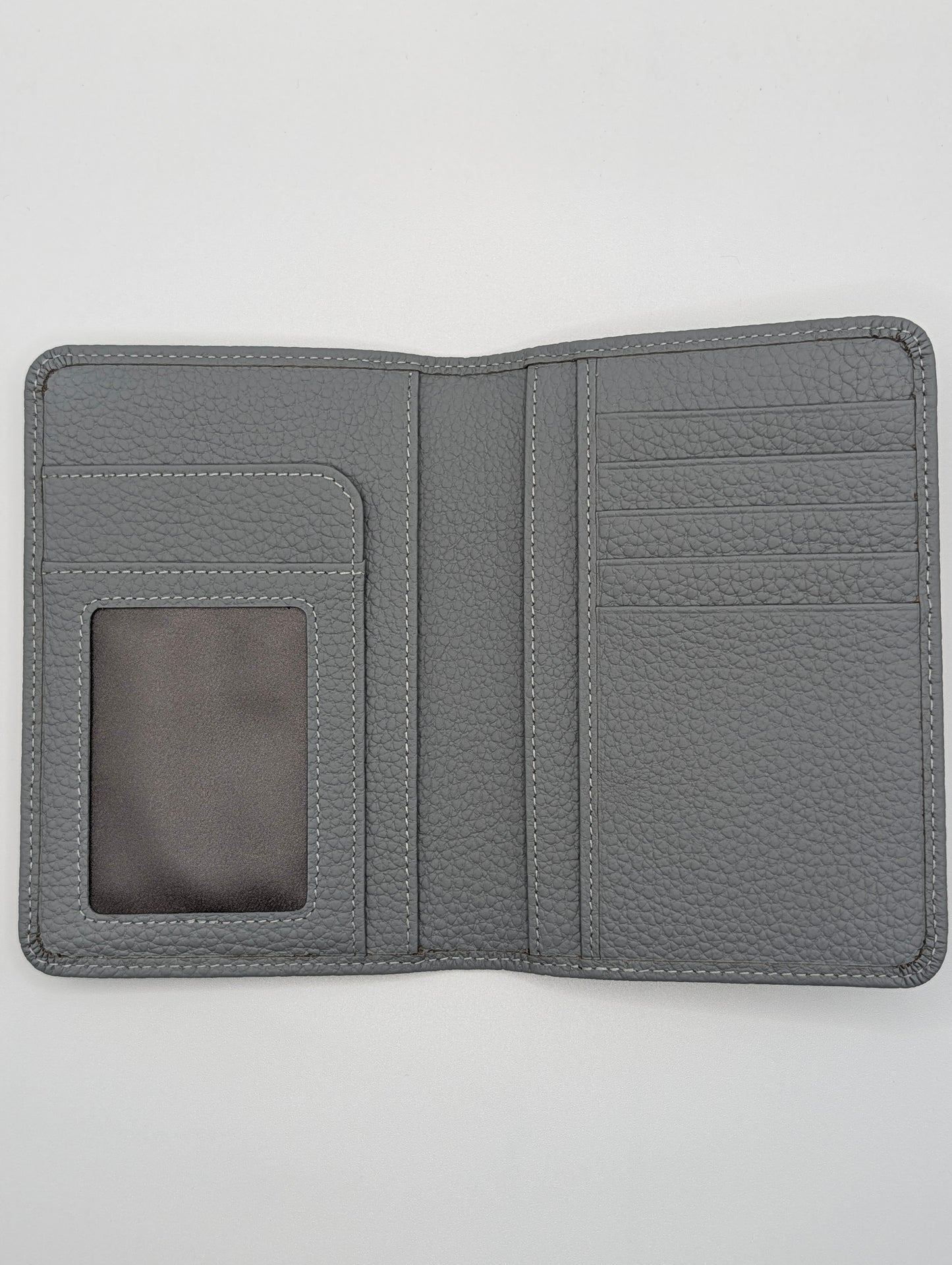 Full Grain Leather Passport Holder - Pigeon Blue